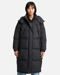 Timberland Parka Lungo Imbottito in Piuma Riciclata Howker da Donna in colore nero, Donna, colore nero, Taglia: XS 