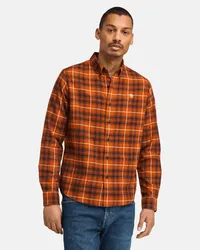 Timberland Camicia a Quadri con Tecnologia Solucell Air da Uomo in arancione, Uomo, arancione, Taglia Arancione