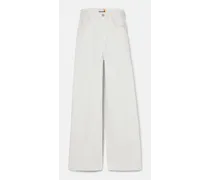 Pantaloni Stile Carpentiere Con Tecnologia Refibra Da Donna In Bianco Bianco