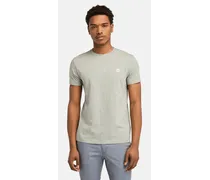 Timberland T-shirt (Slim) a Maniche Corte con Logo sul Petto Oyster River da Uomo in grigio chiaro, Uomo, grigio, Taglia Grigio