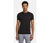 Timberland T-shirt (Slim) a Maniche Corte con Logo sul Petto Oyster River da Uomo in colore nero, Uomo, colore nero, Taglia Colore