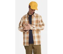 Camicia In Flanella Windham Da Uomo In Arancione/beige Giallo