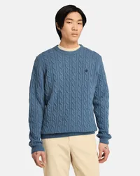 Timberland Maglione Girocollo a Trecce Phillips Brook da Uomo in blu, Uomo, blu, Taglia Blu