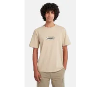 T-shirt Pesante Con Logo Ovale Da Uomo In Beige Beige