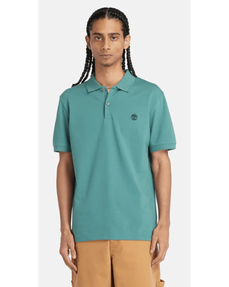 Timberland Polo Elasticizzata Merrymeeting River da Uomo in verde acqua, Uomo, verde acqua, Taglia Verde