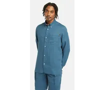 Camicia in Lino con Tasca da Uomo in blu, Uomo, blu, Taglia