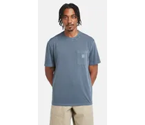 T-shirt Con Tasca Sul Petto Merrymack River Da Uomo In Blu Blu