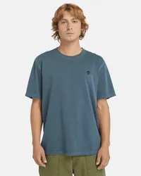 Timberland T-shirt a Maniche Corte Tinta in Capo Dunstan River da Uomo in blu scuro, Uomo, blu, Taglia Blu