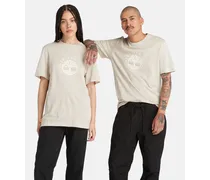 T-shirt Con Logo Grafico Tencel X Refibra In Beige Beige Uomo