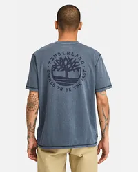 Timberland T-shirt con Grafica sul Retro Merrymack River da Uomo in blu scuro, Uomo, blu, Taglia Blu