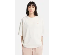 T-shirt Oversize Da Donna In Bianco Bianco