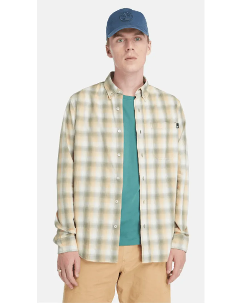 Timberland Camicia a Quadri da Uomo in beige, Uomo, Beige, Taglia Beige