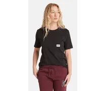 T-shirt Con Tasca Obliqua Da Donna In Colore Nero Colore Nero