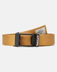 Timberland Cintura in Materiale Rinforzato con Fibbia a Pressione 35 mm/1,4" da Uomo in giallo scuro, Uomo, giallo, Taglia Giallo