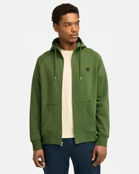 Timberland Felpa con Cappuccio e Zip intera Exeter River da Uomo in verde scuro, Uomo, verde, Taglia Verde