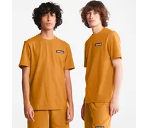 T-shirt Pesante Con Logo All Gender In Arancione Giallo Uomo