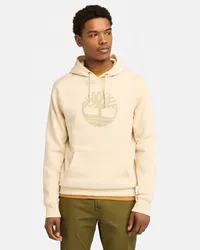 Timberland Felpa con Cappuccio e Logo ad Albero Kennebec River da Uomo in beige, Uomo, beige, Taglia Beige