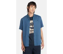 Camicia In Lino Mill Brook Da Uomo In Blu Blu