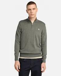 Timberland Maglione con Zip a un Quarto Williams River da Uomo in grigio scuro, Uomo, grigio, Taglia Grigio