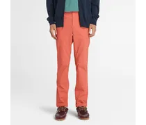 Pantaloni Chino In Popeline Da Uomo In Arancione Chiaro Arancione