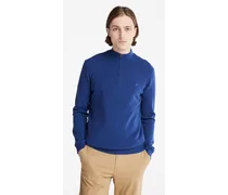Maglione Con Zip Sul Collo Cohas Brook Da Uomo In Blu Blu Scuro