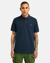 Timberland Polo a Maniche Corte in Piqué Millers River da Uomo in blu scuro, Uomo, blu, Taglia Blu