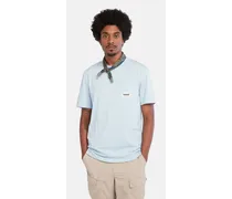 T-shirt Con Tasca In Cotone Da Uomo In Blu Chiaro Blu Chiaro