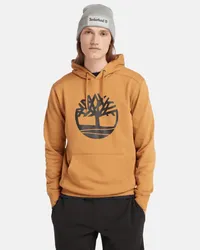 Timberland Felpa con Cappuccio e Logo ad Albero Kennebec River da Uomo in giallo e colore nero, Uomo, giallo, Taglia Giallo