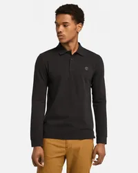 Timberland Polo M/L in Piqué Millers River da Uomo in colore nero, Uomo, colore nero, Taglia Colore