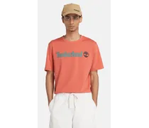 T-shirt con Logo Lineare da Uomo in arancione chiaro, Uomo, arancione, Taglia