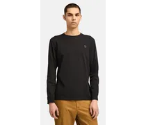 Timberland T-shirt M/L con Logo Oyster River da Uomo in colore nero, Uomo, colore nero, Taglia Colore