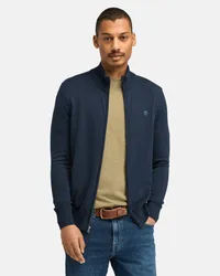 Timberland Maglione con Zip Williams River da Uomo in blu scuro, Uomo, blu, Taglia Blu