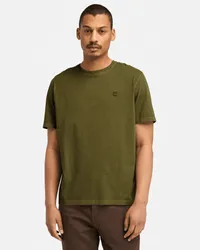 Timberland T-shirt a Maniche Corte Tinta in Capo Dunstan River da Uomo in verde, Uomo, verde, Taglia Verde