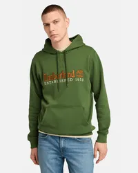 Timberland Felpa con Cappuccio Established 1973 da Uomo in verde scuro, Uomo, verde, Taglia Verde