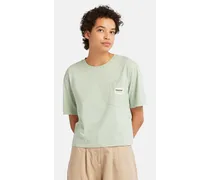 T-shirt Con Tasca Da Donna In Verde Chiaro Verde Chiaro