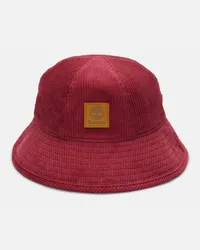 Timberland Cappello da Pescatore in Velluto a Coste Round Top All Gender in rosso scuro, rosso, Taglia Rosso