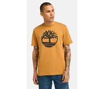 Timberland T-shirt con Logo Kennebec River da Uomo in giallo, Uomo, giallo, Taglia Giallo