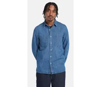 Camicia In Denim Di Cotone E Canapa Windham Da Uomo In Blu Blu