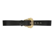 Versace Cintura in pelle con fibbia Nero