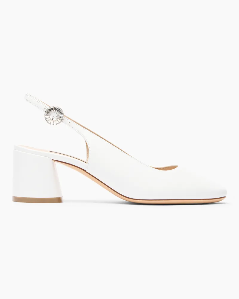Casadei Cleo Leather Slingbacks - Donna Décolleté E Slingback White White