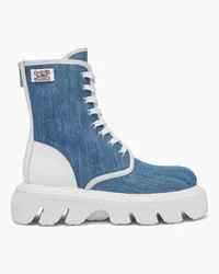 Casadei Generation C Denim Biker Boots - Donna Stivaletti Jeans And White Jeans