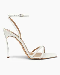 Casadei Superblade Patent Leather Sandals - Donna Sandali White White