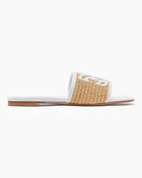 Casadei Portofino Slides - Donna Flats e Mocassini White And Toffee White