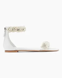 Casadei Elsa Leather Sandals - Donna Flats e Mocassini White White