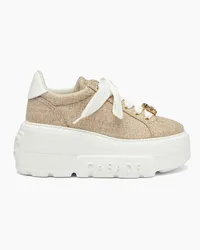 Casadei Nexus Queen Bee Sneakers - Donna Sneakers Gold And White Gold