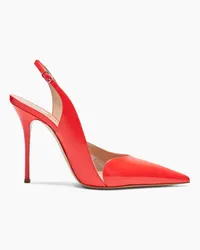 Casadei Scarlet Patent Leather, Pvc Slingbacks - Donna Décolleté E Slingback Coralflame Coralflame