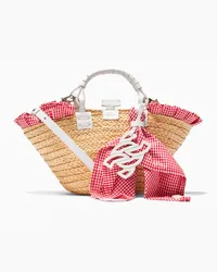 Casadei Promenade Vichy Mini Bags - Donna Borse Vichy Natur , Flame  And  White Vichy