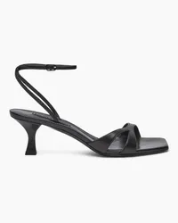 Casadei Geraldine Leather Kitten Sandals - Donna Sandali Black Black