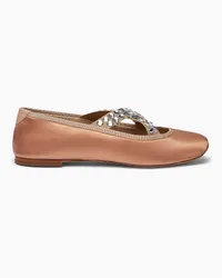 Casadei Avenue Ballet Satin Ballerinas - Donna Flats e Mocassini Powder Powder