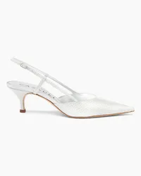 Casadei Scarlet Diadema Kitten Slingbacks - Donna Décolleté E Slingback Silver Silver